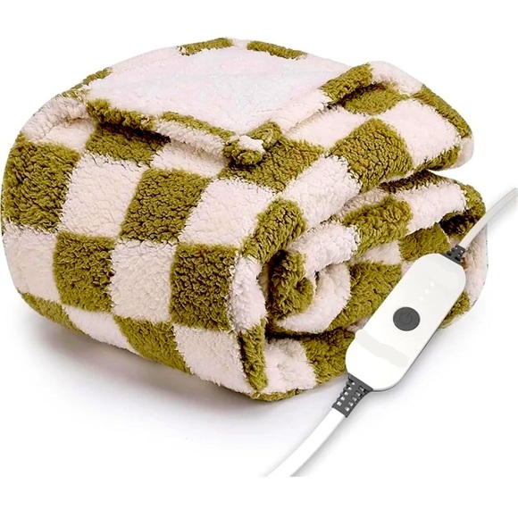 Foot Pocket Heated Throw Electric Blanket, 50" x 60", 4 Heat Settings - Picture 1 of 11